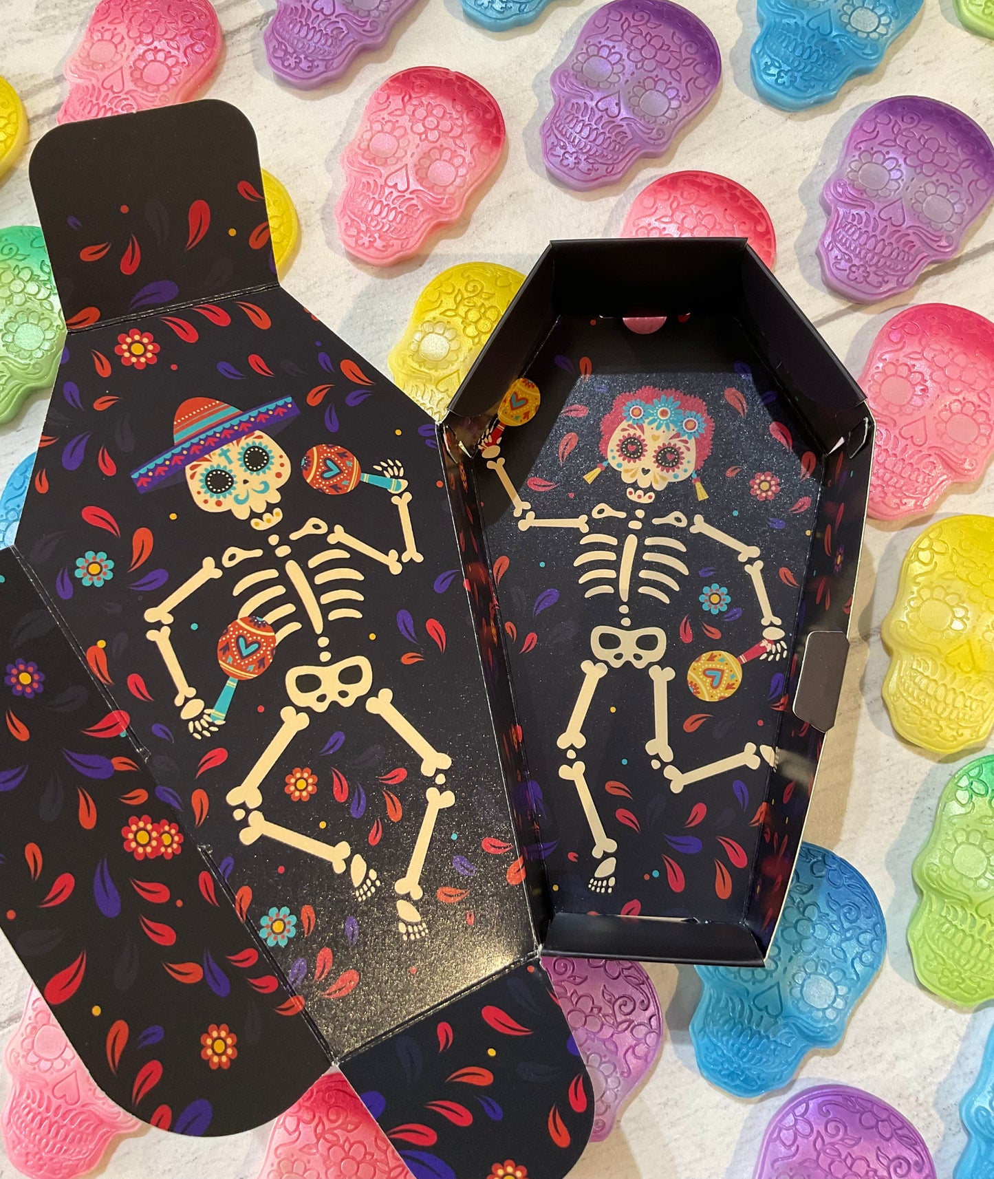 The Day Of The Dead Coffin ⚰️ with Sugar Skulls 💀